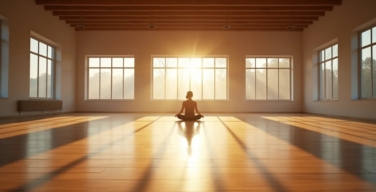Danseur en phase de préparation mentale et physique avant un stage