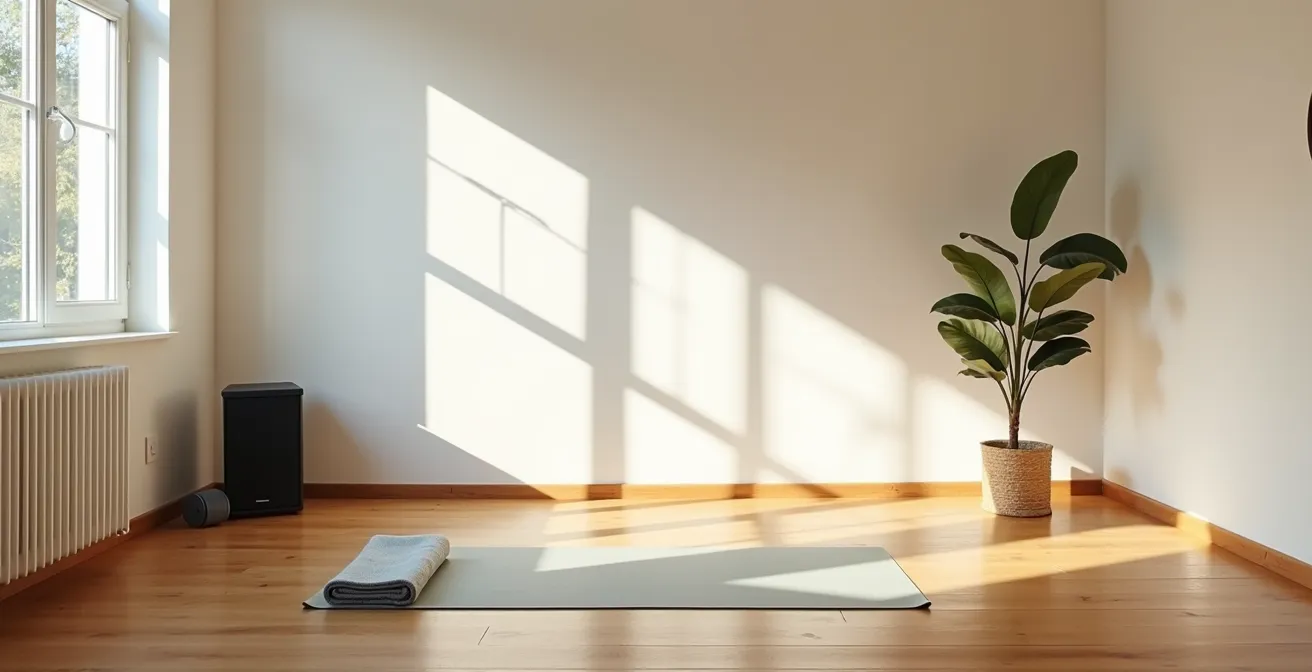 Espace d'entraînement personnel pour la pratique des pas de base à domicile
