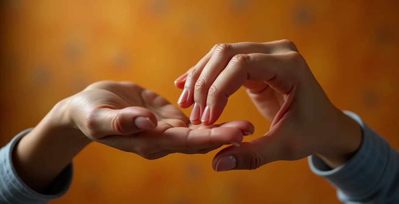 Gros plan sur des mains expressives en mouvement capturant différentes émotions